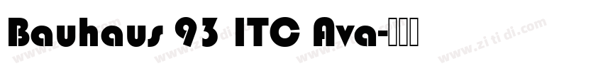 Bauhaus 93 ITC Ava字体转换
